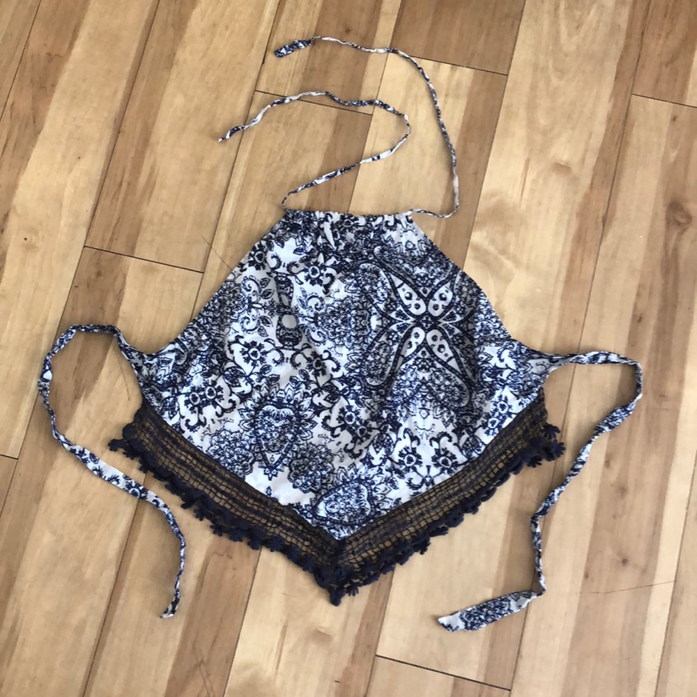 Guess tie back halter top
